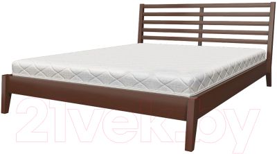 Двуспальная кровать Bravo Мебель Камила 160x200 (орех)