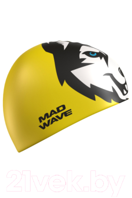 Шапочка для плавания Mad Wave Husky (желтый)