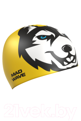 Шапочка для плавания Mad Wave Husky (желтый)