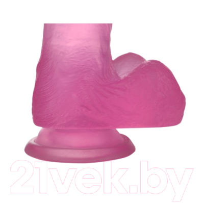 Фаллоимитатор LoveToy Jelly Studs Crystal Dildo-Medium / LV3101  (розовый)