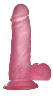 Фаллоимитатор LoveToy Jelly Studs Crystal Dildo-Small / LV3102 (розовый) - 
