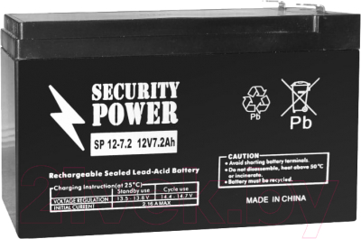 Батарея для ИБП Security Power SP 12-7.2 (12V/7.2Ah)