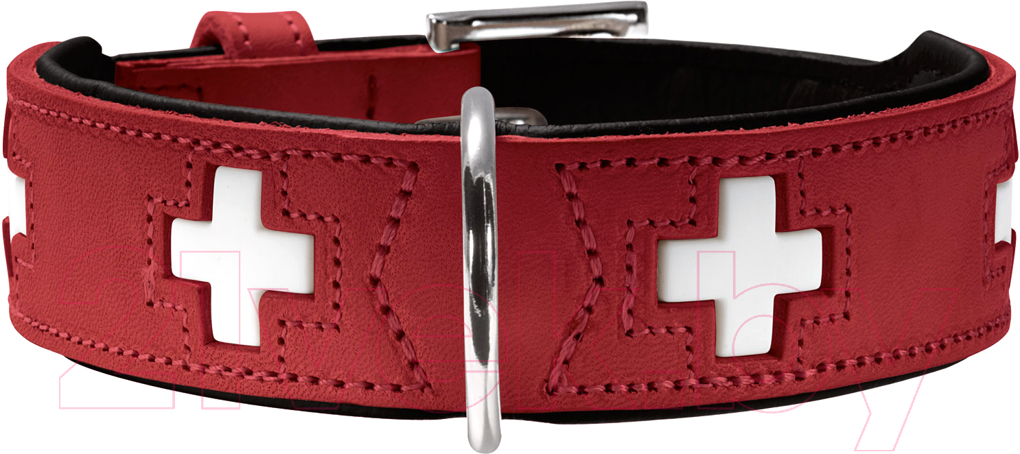 Ошейник HUNTER Collar Swiss 41868 (60/M-L, красный/черный)
