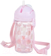 Бутылка для воды Miniso We Bare Bears с трубочкой / 4609 (розовый) - 