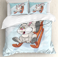 Комплект постельного белья JoyArty Кролики на санках / bls_4609_single - 