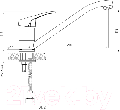 Смеситель Milardo Meal M06SBR0M05