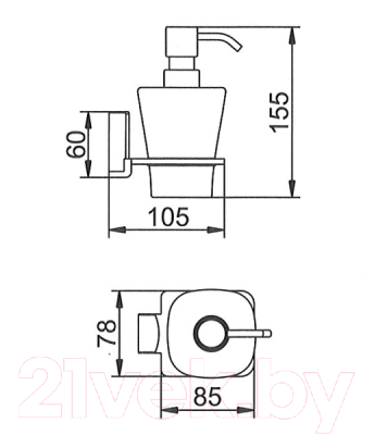 Дозатор для жидкого мыла Ledeme L30327B