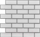 Панель ПВХ Grace Усиленная Маттоне 3D (595x595x5мм, белый кирпич с серыми швами) - 