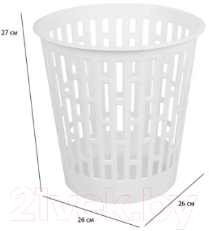 Изображение товара Корзина для бумаг Альтернатива Матрица / М8214 (белый)
