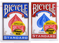 Игральные карты Bicycle Stripper Deck / 1014830 (красный/голубой) - 