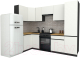 Готовая кухня ВерсоМебель Эко-7 1.2x2.6 левая (белый фасадный/ст.золотистый дуб) - 