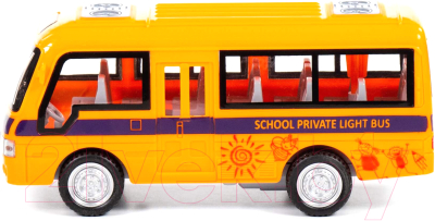 Автобус игрушечный Полесье Школьный инерционный со светом и звуком / 79909 (инерционный)
