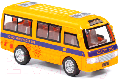 Автобус игрушечный Полесье Школьный инерционный со светом и звуком / 79909 (инерционный)