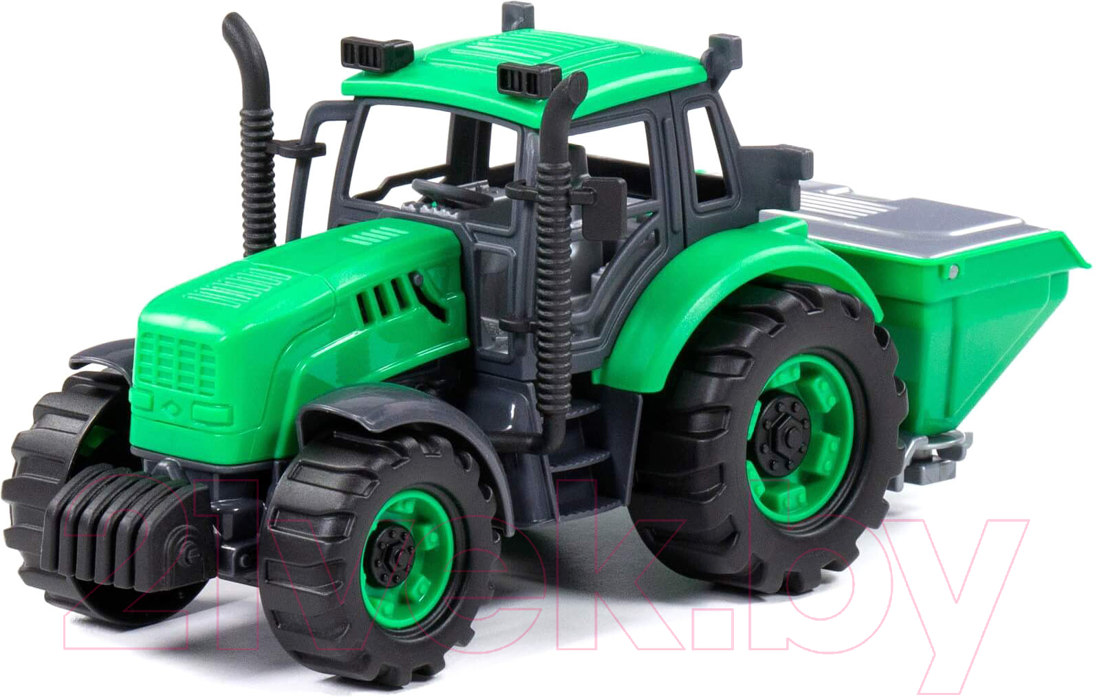 Трактор игрушечный Полесье сельскохозяйственный Прогресс инерционный / 91239 (зеленый)