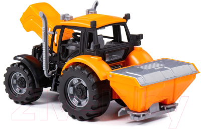 Трактор игрушечный Полесье Прогресс сельскохозяйственный инерционный / 91246 (оранжевый)