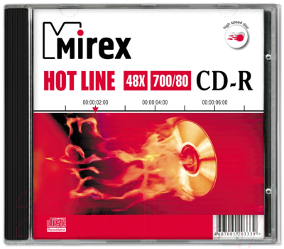 Диск CD-R Mirex Hotline 700Мб 48x Slim Case / UL120050A8S