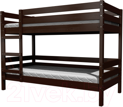 Двухъярусная кровать Bravo Мебель Джуниор 90x200 (орех темный)