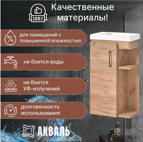 Купить Тумба под умывальник Акваль Лофт / В2.2.01.4.0.0 в Гомеле