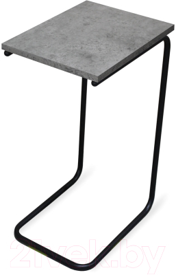 Приставной столик Sheffilton SHT-CT9 (бетон чикаго светлый/черный муар)