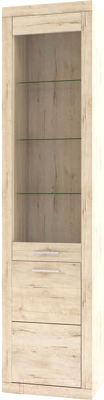 Шкаф с витриной Anrex Oskar 1D1V (дуб санремо)