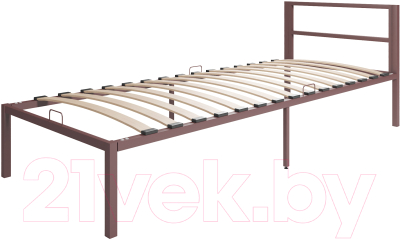 Односпальная кровать Князев Мебель Берта БА.90.190.К (коричневый муар)