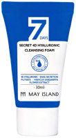 Пенка для умывания May Island 7 Days 4D Hyaluronic Cleansing (30мл) - 