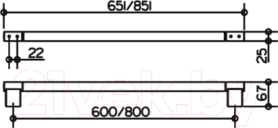 Держатель для полотенца Keuco Plan 600 / 14901370600