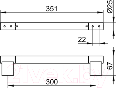 Поручень Keuco Plan 14907010000