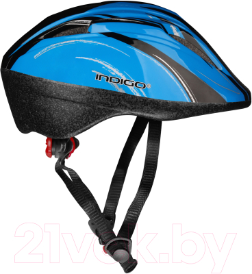 Защитный шлем Indigo IN318 (р-р 51-55, черный/синий)