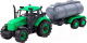 Трактор игрушечный Полесье Прогресс с прицепом-цистерной / 91567 (зеленый) - 