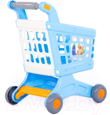 Тележка игрушечная Полесье Для маркета Натали / 91505 (голубой)