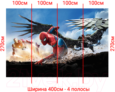 Фотообои листовые Arthata Fotooboi-SpiderMan-132 (400x270)