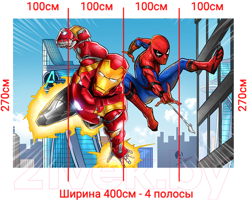 Фотообои листовые Arthata Fotooboi-SpiderMan-67 (400x270)