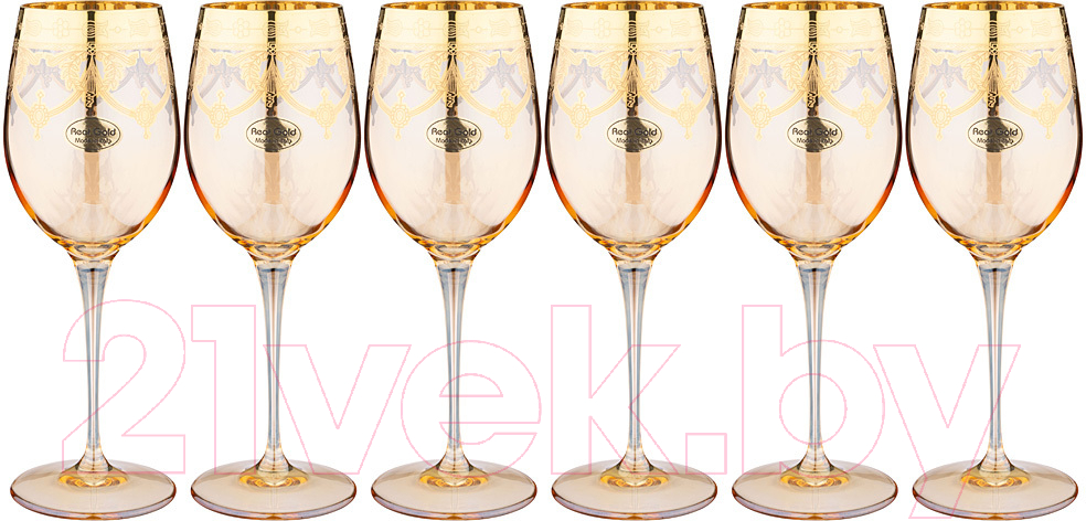 Набор бокалов Art Decor Amalfi Ambra Oro / 326-086 (6шт)