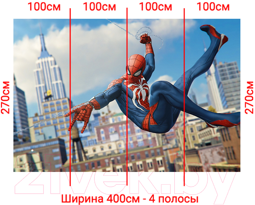 Фотообои листовые Arthata Fotooboi-SpiderMan-68 (400x270)