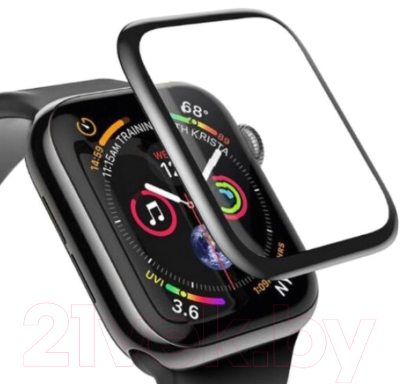 Защитное стекло для умных часов Case 3D для Apple Watch Series 4 (44mm, черный)
