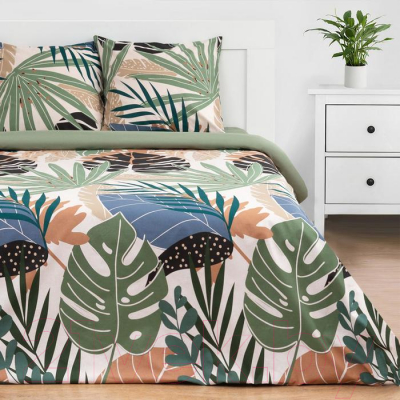 Комплект постельного белья Этель Colored Tropics / 6771588