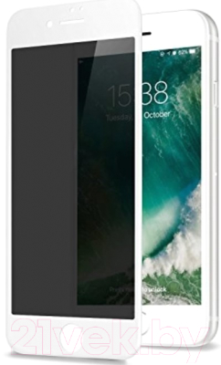 Защитное стекло для телефона Case Full Glue Privacy для iPhone 6/6S Plus (белый)