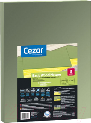 Подложка Cezar Basic Wood Nature 3мм хвойная (9.32 м.кв.)