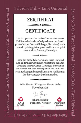 Изображение товара Гадальные карты AGMuller Salvador Dali Universal Tarot Gold Edition / 124070244