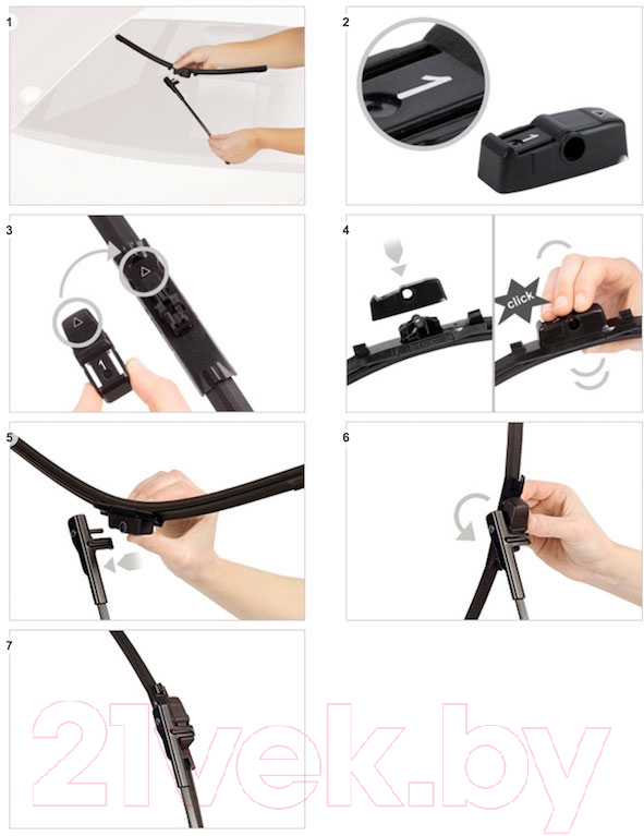 Щетка стеклоочистителя Bosch Aerotwin Plus 3397006953 — фото 7