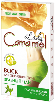 Набор для депиляции Lady Caramel Зеленый Чай для тела 16 полосок + 4 салфетки