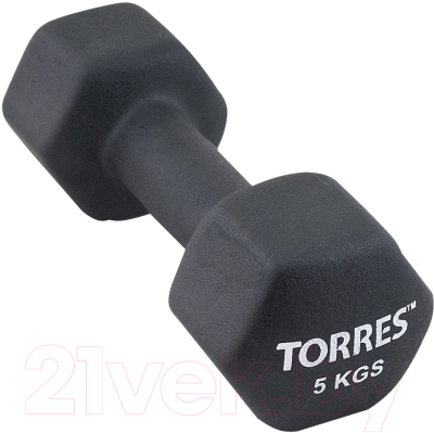 Гантель Torres PL55015 (5кг, черный)