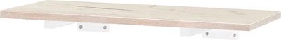 Полка Millwood Настенная с кронштейном 60x20 (дуб белый Craft/белый) - 