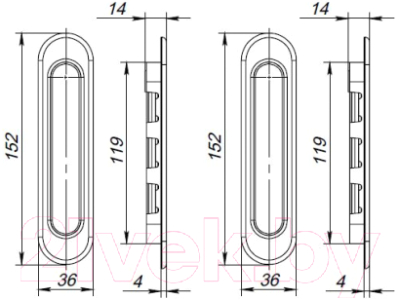 Ручка дверная Punto Soft LINE SL-010 CP (хром)