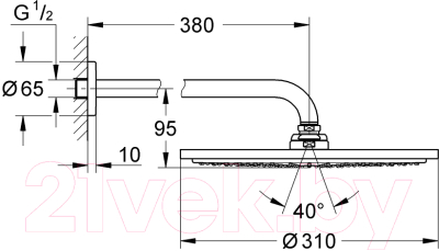 Верхний душ GROHE Rainshower Cosmopolitan 26066000