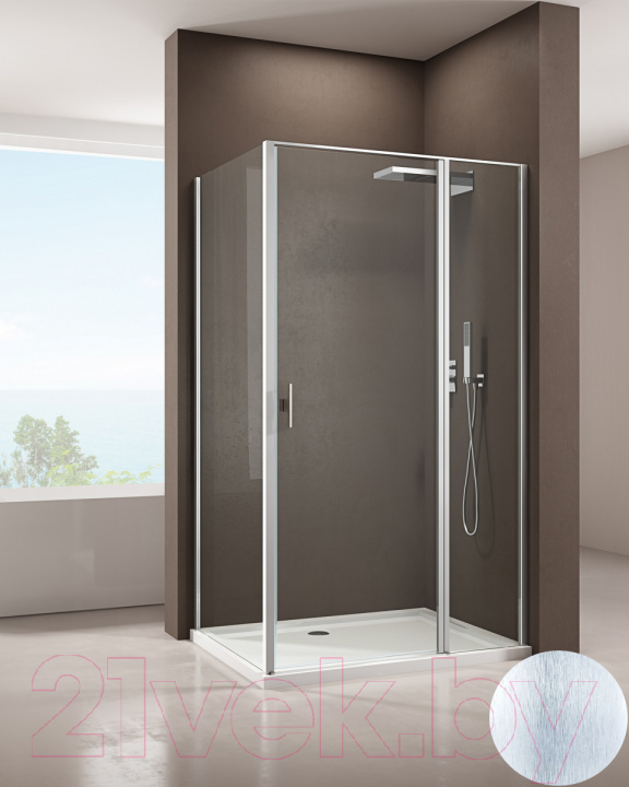 Душевой уголок Allen Brau Priority 90x100 / 269521 (серебро браш) — фото 2