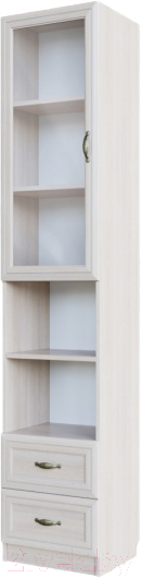Шкаф-пенал с витриной Просто Хорошая Мебель Вега К ДМ-05 серия №2 со стеклом / 00-00103022 (сосна карелия)