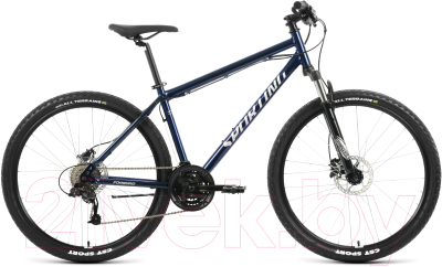 Велосипед Forward Sporting 27.5 3.2 HD 2022 / RBK22FW27878 (17, темно-синий/серебристый)
