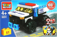 

Конструктор Город мастеров, Полицейский пикап 2 в 1 / 3231-ZH